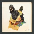 Empire Art Direct Empire Art Direct DAC-083-1717B Boston Terrier Closeup - Dimensional Art Collage Hand Signed by Alex Zeng Framed Graphic Wall Art DAC-083-1717B